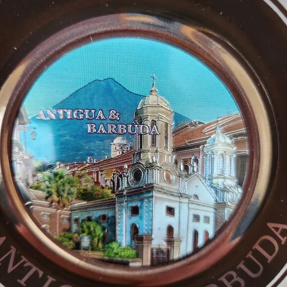 Antigua and Barbuda Souvenir Decorative Plate with Stand Collectible NEW - Picture 4 of 7